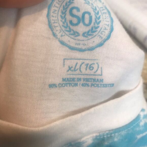 SO Size large size 16 girls graphic white short sleeve shirt - Picture 5 of 7